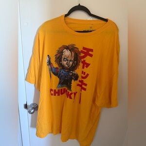Rare Chucky Japanese Graphic  T-Shirt - Yellow